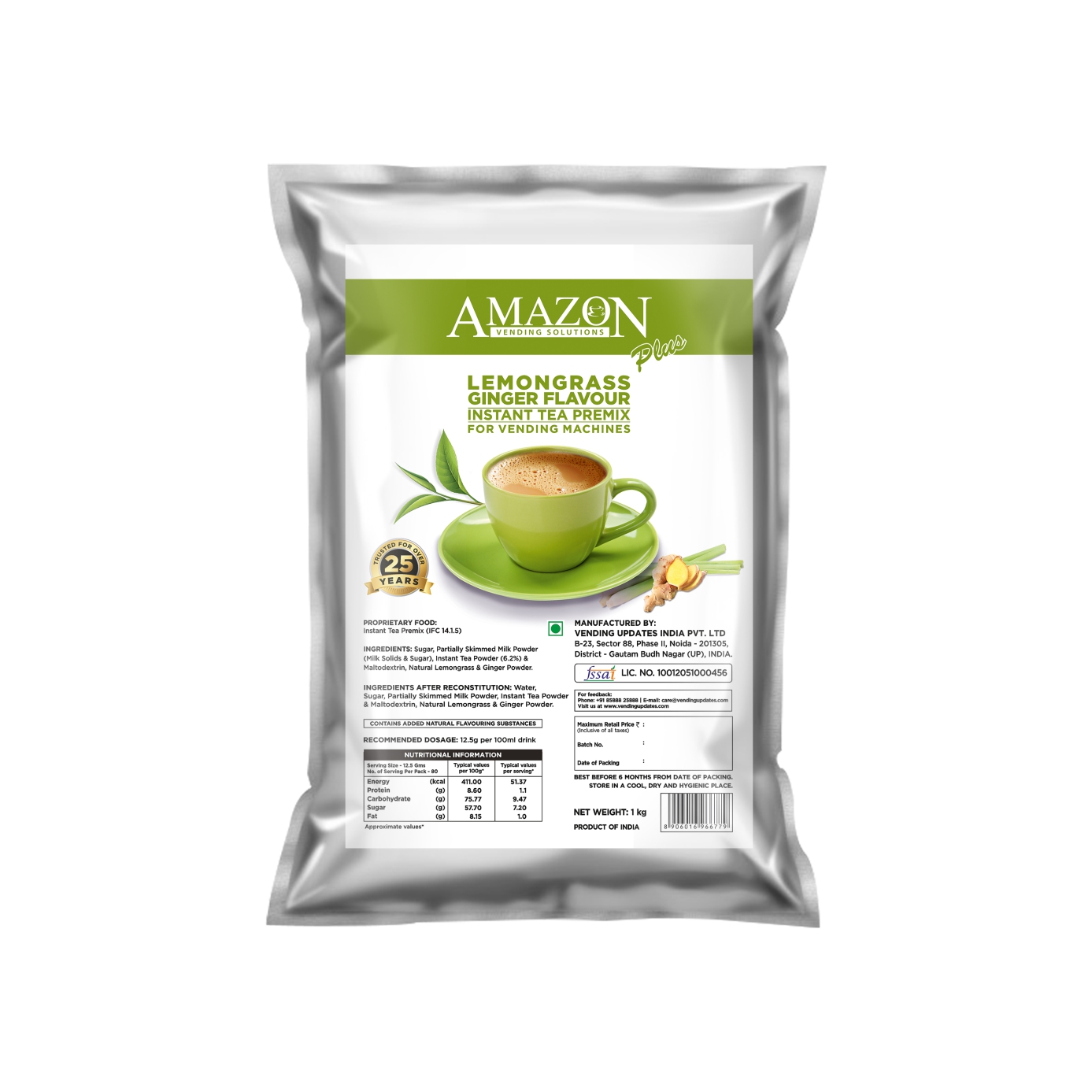 Amazon Instant Lemongrass Ginger Plus Tea Premix