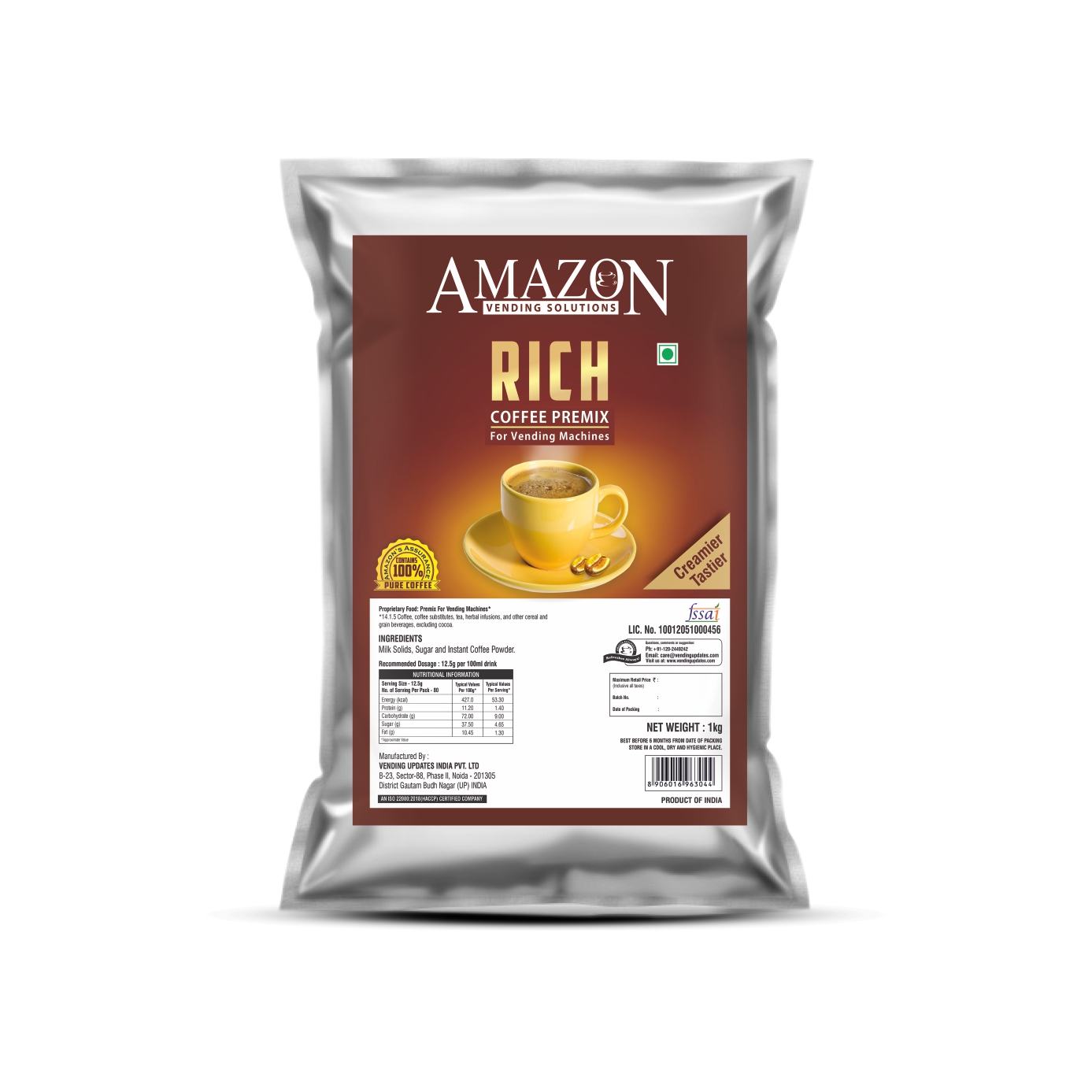 Amazon 3 in 1 Rich Coffee Premix 1 Kg Pack