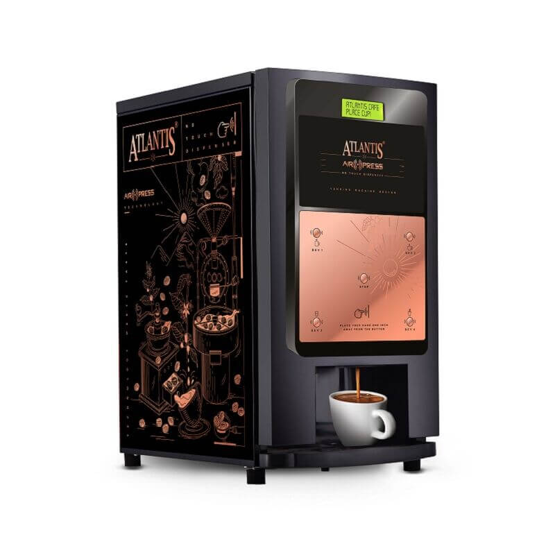 Atlantis Air Press Touchless Tea & Coffee Vending Machine 3/4 Beverage Option