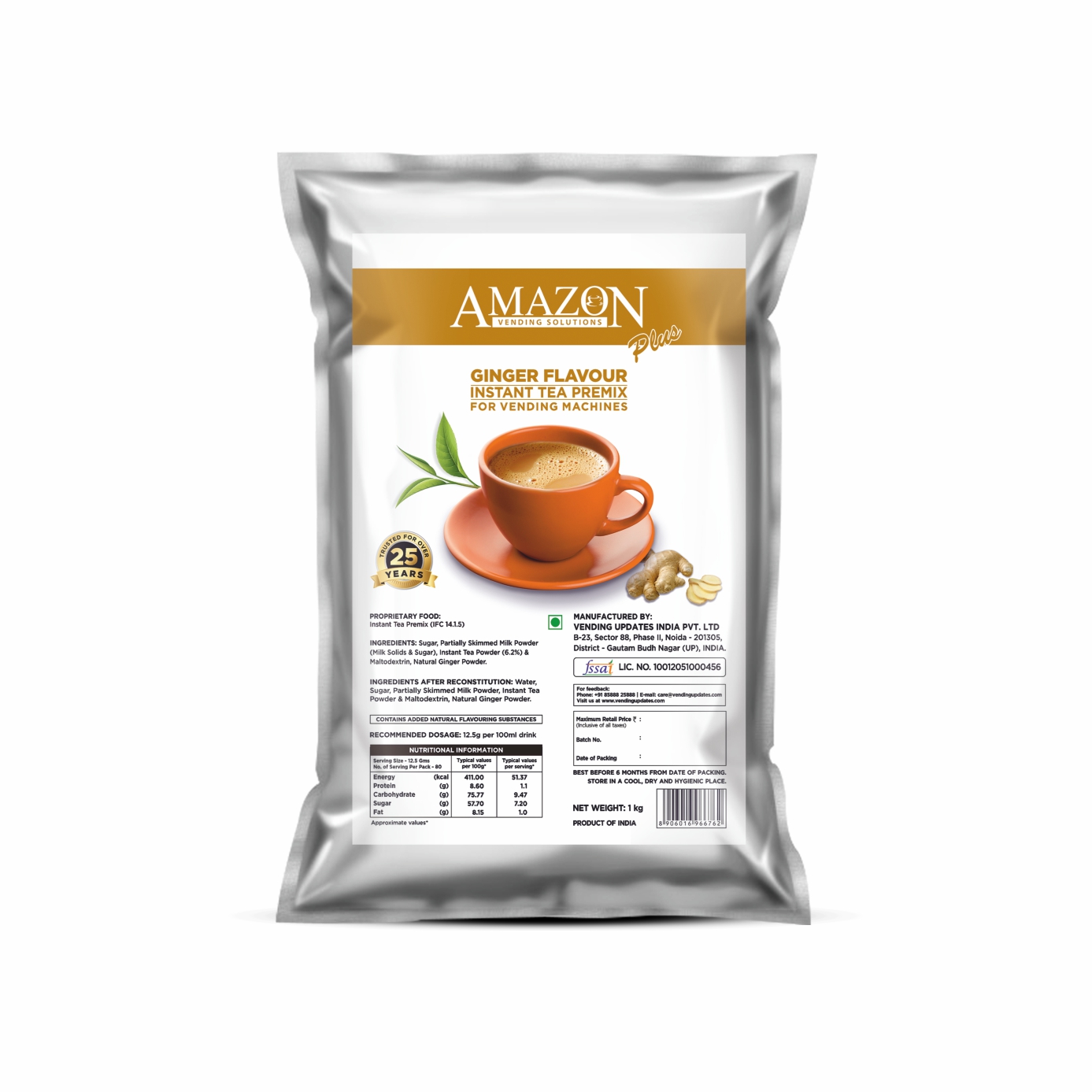 Amazon Instant Ginger Plus Tea Premix Powder